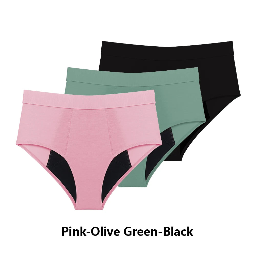 Culottes Menstruelles Flux Abondant - Lot de 3 culotte Périodiques Taille Haute Étanches