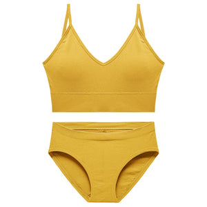 Ensemble Soutien-gorge Push-up et String Seamless - Lingerie Sport Fitness Femme