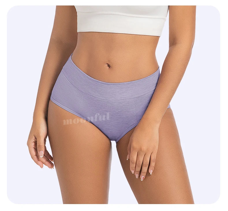 Culotte Menstruelle Taille Haute Flux Abondant - Fibre de Bambou Super Absorbante 30-40ml