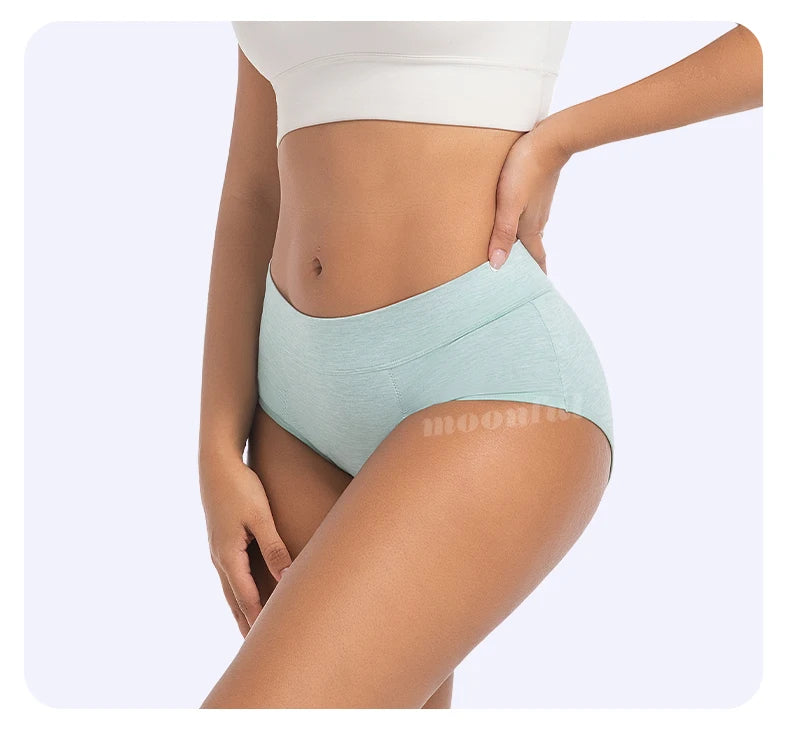 Culotte Menstruelle Taille Haute Flux Abondant - Fibre de Bambou Super Absorbante 30-40ml