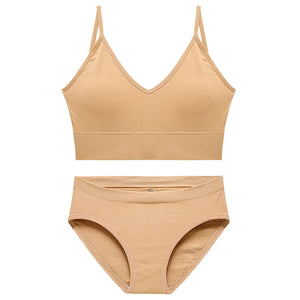 Ensemble Soutien-gorge Push-up et String Seamless - Lingerie Sport Fitness Femme