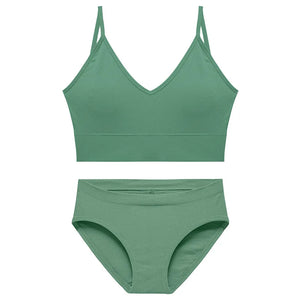 Ensemble Soutien-gorge Push-up et String Seamless - Lingerie Sport Fitness Femme