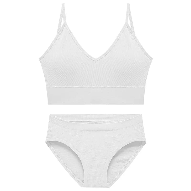 Ensemble Soutien-gorge Push-up et String Seamless - Lingerie Sport Fitness Femme