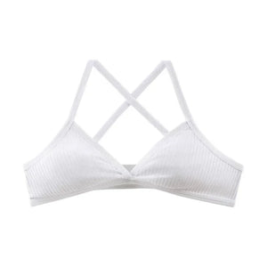 Bralette Triangle Deep V Style Français Sans Armatures - Lingerie Douce et Confortable