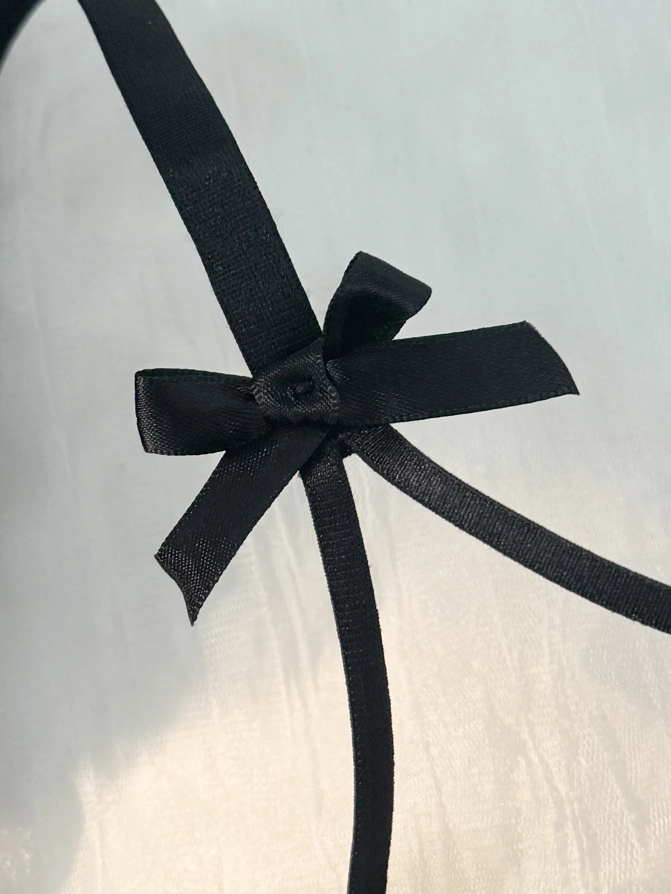 Ensemble Lingerie Femme 2 Pièces Push-Up Semi-Transparent avec Nœud