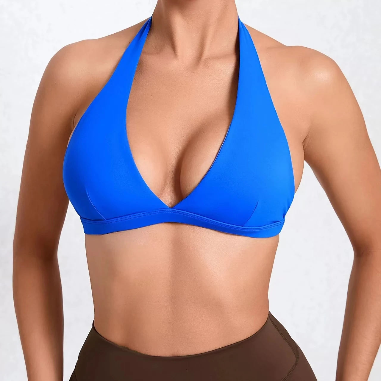 Brassière de Sport Femme Sans Coutures Dos Ouvert - Support Moyen Yoga Fitness
