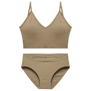 Ensemble Soutien-gorge Push-up et String Seamless - Lingerie Sport Fitness Femme