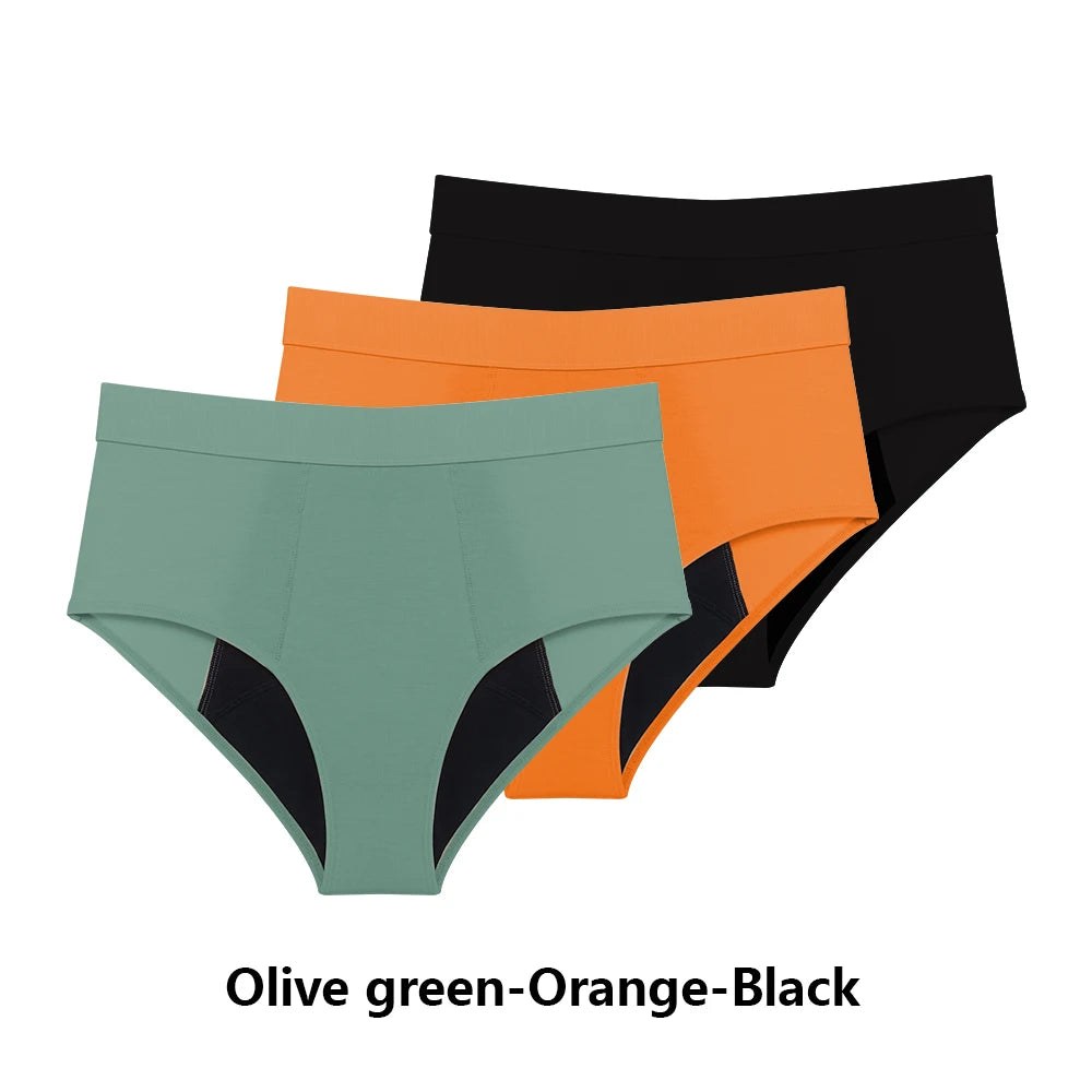 Culottes Menstruelles Flux Abondant - Lot de 3 culotte Périodiques Taille Haute Étanches