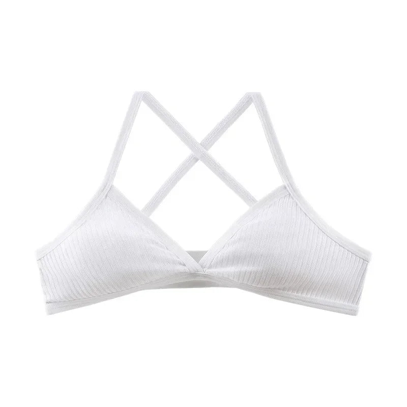 Bralette Triangle Deep V Style Français Sans Armatures - Lingerie Douce et Confortable