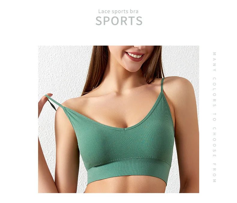 Ensemble Soutien-gorge Push-up et String Seamless - Lingerie Sport Fitness Femme