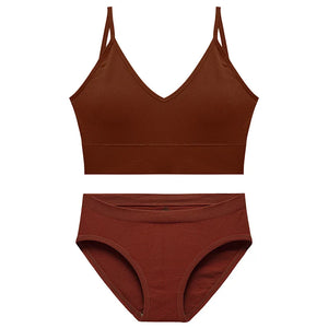 Ensemble Soutien-gorge Push-up et String Seamless - Lingerie Sport Fitness Femme