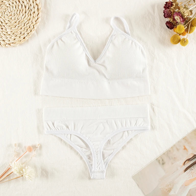 Ensemble Lingerie Femme Sans Armatures - Brassière Seamless et String