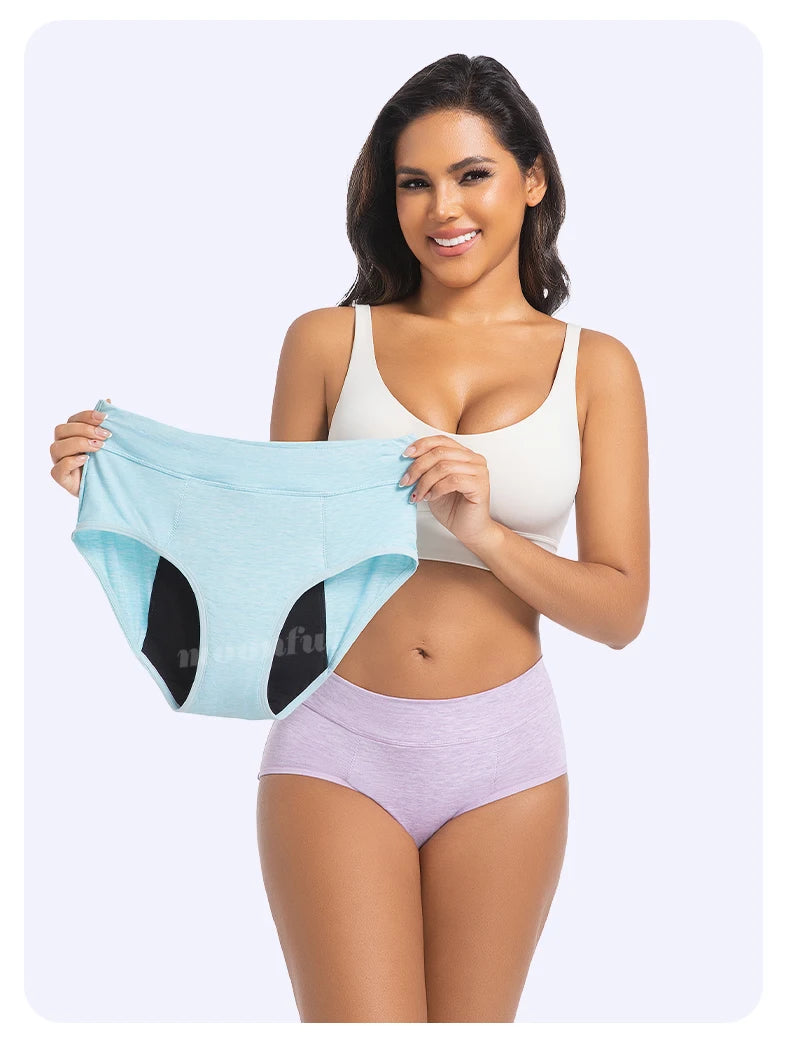 Culotte Menstruelle Taille Haute Flux Abondant - Fibre de Bambou Super Absorbante 30-40ml