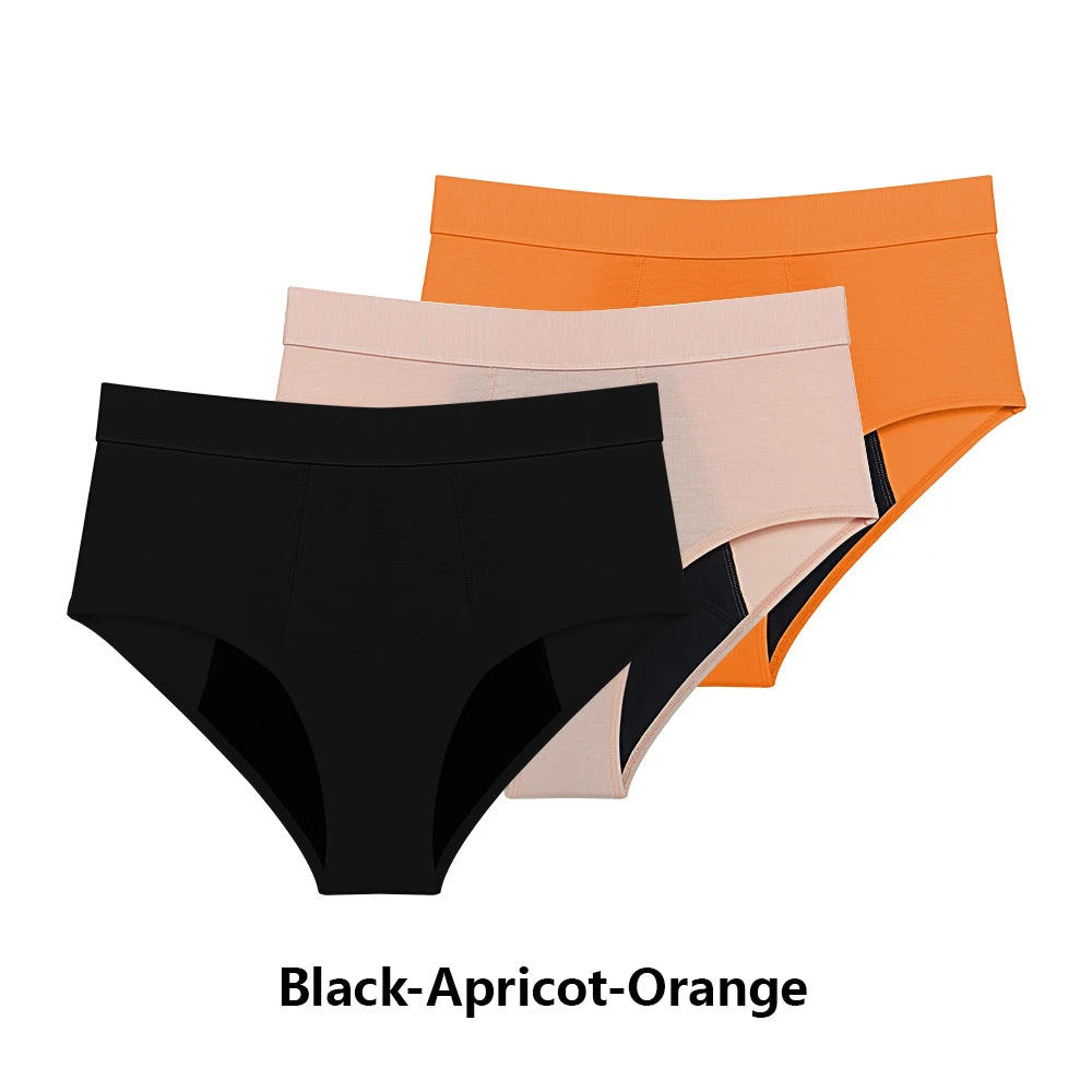 Culottes Menstruelles Flux Abondant - Lot de 3 culotte Périodiques Taille Haute Étanches