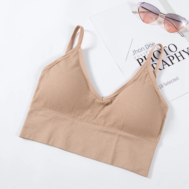 Débardeur Brassière sans Dos Forme U - Top Sexy sans Armatures pour Femme