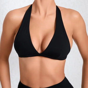 Brassière de Sport Femme Sans Coutures Dos Ouvert - Support Moyen Yoga Fitness